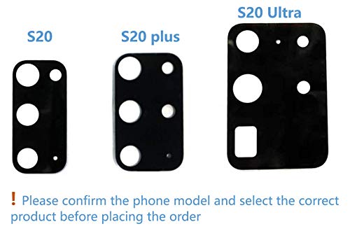 2 Pieces Galaxy S20 Plus 5G Rear Back Camera Glass Lens Cover Replacement For Samsung Galaxy S20 Plus 5G (All Carriers) With Adhesive Pre-Installed +Repair Tools (S20 Plus)(Black) #TOP4