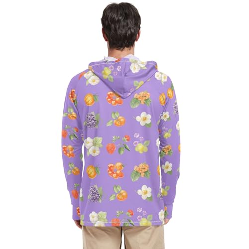 Beauty Cloudberry Fruit Purple Sun Protection Hoodies Long Sleeve Cooling Hoodies UPF 50+ Farmer Shirt S3