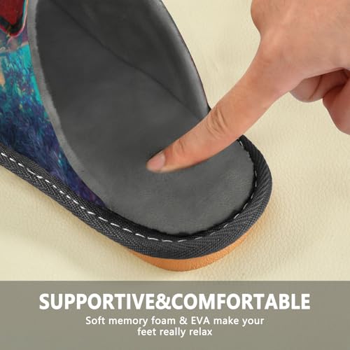 Slippers for Women Colorful Dog Wearing Outfit Soft Fuzzy Women's Slippers Indoor and Outdoor Shoes4