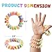 36-pack Bulk Candy Bracelets For Kids 2.5 Inch - Individually Wrapped - Stretchable Edible Colorful Fruit Flavor Rainbow Bracelets For Birthday Party Favors Supplies & Goodie Bags, Halloween Candy
