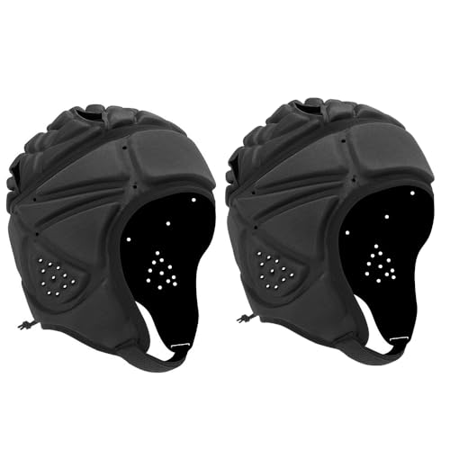 2 Pack Flag Football Helmet for Youth, Adjustable Rugby Headguards,