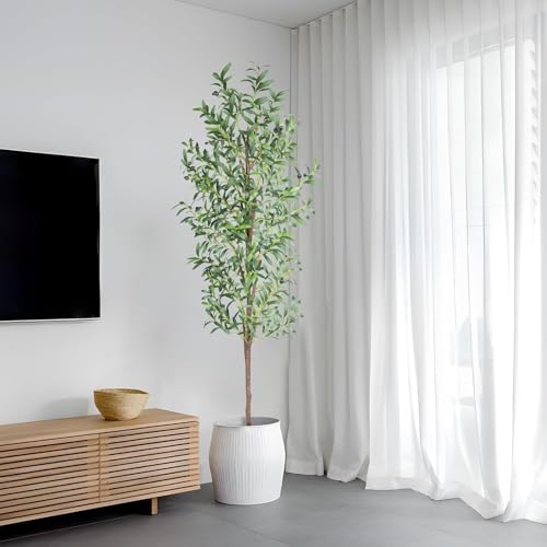 Image of Kayra Decor Artificial 6 Feet Olive Tree | Artificial Plants Big Size for Home, Office, Villa, Indoor Decoration