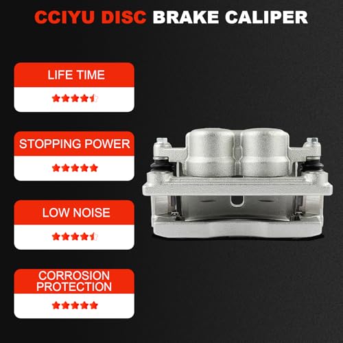 Image of cciyu Front Left Brake Caliper Assembly w /Bracket 18-B5004A For Buick For Rainier 2006-2007,For Chevy For Trailblazer 2006-2009,For GMC For Envoy 2006-2009