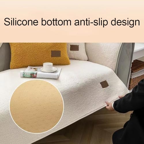 Housse de canapé confortable polaire sherpa 110x240cm
