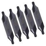 YWBL-WH 5pcs Zentrierbohrer für Fräsmaschinen 5-mm-Hochgeschwindigkeitsstahl-Positionierungszentrum-Bohrschneider, Zentrierbohrer