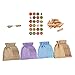 Sharplace 24pcs Sacs-cadeaux En Toile de Jute de Couleur Mélangée, Pochettes à Bijoux En Lin avec Cordon pour Le Stockage de Bijoux Cadeaux et Autocollants, Pin - 02 noël Autocollants