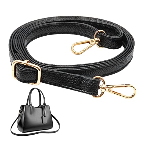 Purse Strap, Adjustable Genuine Leather Crossbody Straps Replacement, Crossbody Replacement Straps With Metal Swivel Hooks For Purse Bag Handbag Wallet Making, Length 70Cm - 127Cm #TOP15