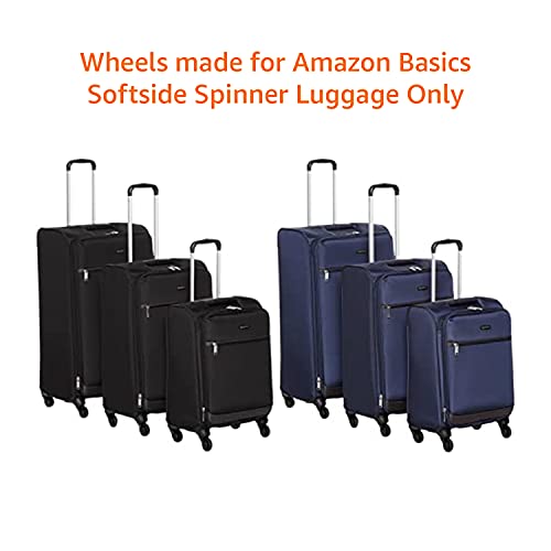 Amazon Basics Luggage Wheels For Amazon Basics Softside Trolleys, Pack of 4, One Size, Multicolour