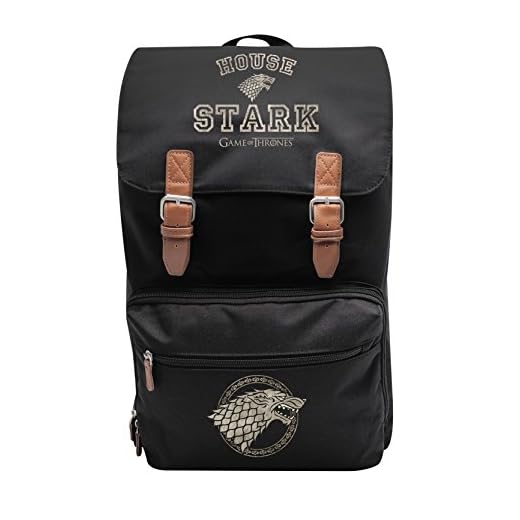 ABYstyle - Game of Thrones - Mochila - XXL - Stark - Negro (41 x 12 x 51 cm)