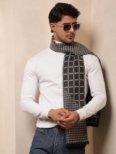Image of Ravaiyaa - Attitude is everything Men's Reversible Stripe Pattern Winter Wool Scarf, Muffler 72 inchx12 inch Inch
