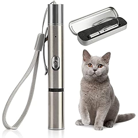 Juguete Interactivo USB Recargable para Gatos Washranp 2 en 1 con Proyección de Luz LED en Varios Patrones Cover