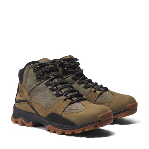 Timberland Timberland Men's Mt. Maddsen Waterproof Hiking Boots, Olive Nubuck, 11 Medium