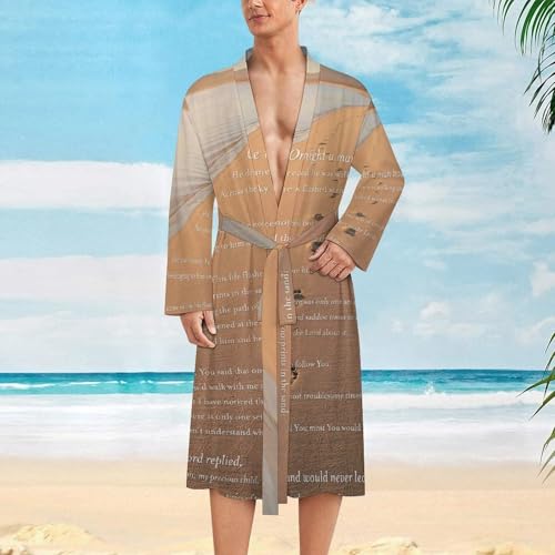 Hot Dog Polyester Four-Way Stretch Bathrobe，Adjustable Tie, Quick-Drying And Custom Pattern, Ideal2
