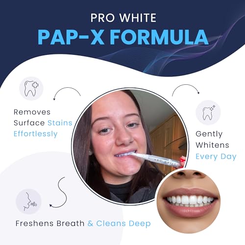Image of Pro White Teeth Whitening Pen - Peroxide-Free Teeth Whitener with Pap-X Formula - Vegan & Cruelty-Free Paint-On Whitening Teeth Gel for Coffee, Tea & Wine Lovers - 2ml