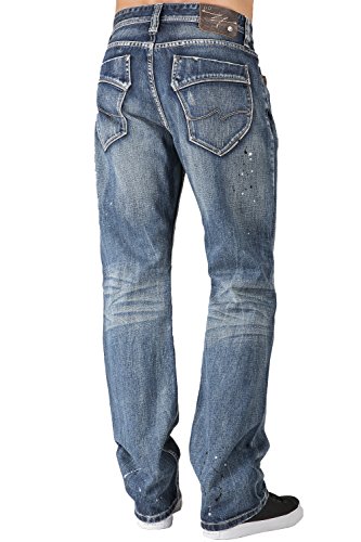 Level 7 Men's Slim Straight Premium Denim Jeans with Handcrafted Artisan Wash2