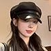 Busnos Newsboy Hats for Women and Men Beret Women's Hats & Caps Fall and Winter Womens Hat Black Ladies y2k Hat Women's Octagonal Newsboy Cap for Men Ladies Black Coraline Caps Fashion