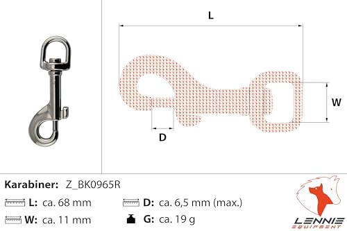 LENNIE Wasserfeste Schleppleine für kleine Hunde, Made in Germany, Easycare rund, 5m 10m 15m Hundeleine ohne Handschlaufe, Neon-Orange [Ø 6mm (bis 15kg), 10m]