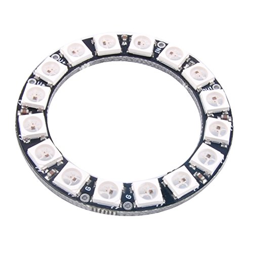 DIYmall 16 Bits 16 X WS2812 WS2812B SK6812 5050 RGB LED Ring Lamp Light with Integrated Drivers