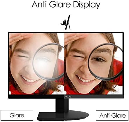 MSI PRO MP271 27'' Monitor, Fixed, FHD (1920 x 1080), 75Hz, IPS, 5ms, HDMI, VGA, Built-in Speakers, Anti-Glare, Anti-Flicker, Less Blue light, TÜV Certified, VESA, Kensington