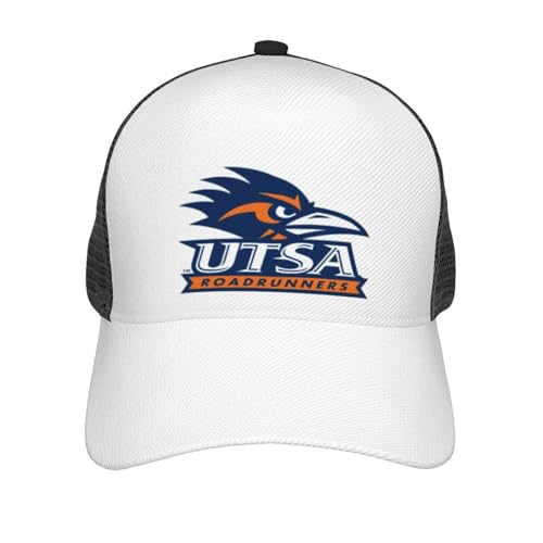UTSA Roadrunners Curved Brim Mesh Baseball Cap Casual Sun Hat for Unisex Black