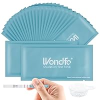 Wondfo Ovulationstest 25 Kinderwunsch Fruchtbarkeitstest für Frauen 25 miu inkl. 25 Urinbecher Eisprung Test mit Aufzeichnungskarte, Leicht Abzulesen