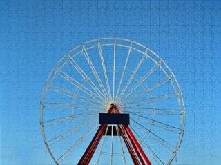 1000 Pieces Wooden Jigsaw Puzzle, Special Seatless Ferris Wheel Amusement Pattern, Educational Learning Toy for Toddlers Boys Girls