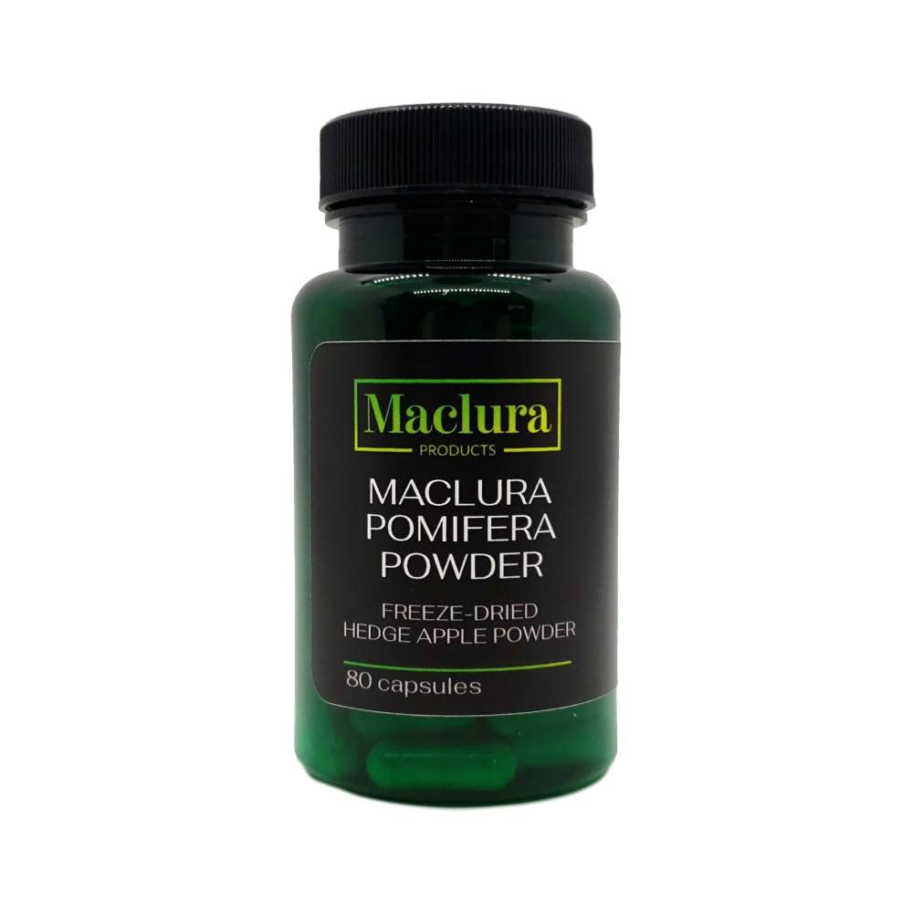 Maclura Products Pomifera Freeze-Dried Hedge Apple Powder 80 Capsules