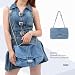 Imagen de LHHMZ Bolso de hombro de mezclilla para mujer Bolso bandolera de lona retro Bolso Casual Jean Bolso bandolera de viaje