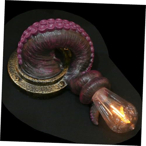 LIFKOME Lámpara de Pared Diseño Resina Morada Decorativa para Jardín con Forma Realista y Duradera Ornamento Mural Creativo