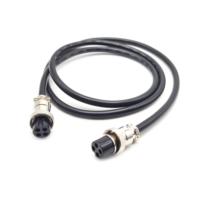 GX16 4 Pin Cable Doble Cabeza Hembra Aviación Cordset, GX16 4 Pin Panel Mount Circular Metal Aviación Conector Cable Hembra a Hembra Adaptador Cable (10 Metros/32.8ft)