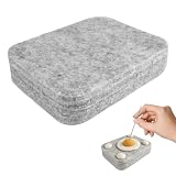 Varenzya Unterlage zum Filzen Trockenfilzen 11.8 x 8.5 x 2.5 cm, Filzunterlage zum Filzen mit Filznadeln, Unterlage zum Trockenfilzen Nadelfilzpad, Grau Filzunterlage zum Nadelfilzen Handwerk DIY