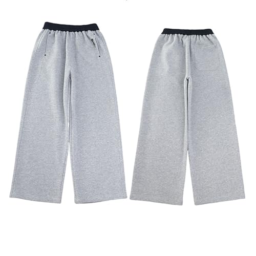 Girls Baggy Sweatpants Kids Oversized Straight Wide Leg Loose Sweat Pants Elastic High Waist Athletic Jogger Trousers3