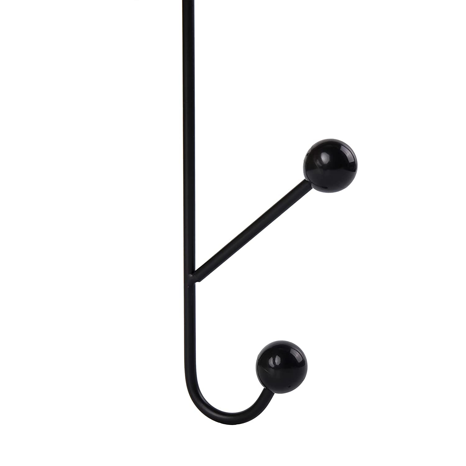 WOTOFY Door Hanger for Cloth Hanging Multifunctional Metal Chrome Finish Door Hook Organizer for Clothes Towel Coat Hanging Hook (2 Hook - Black) 1