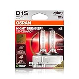 DAMA Automotive Lighting D1S Night Breaker Laser 220 HID Xenon Headlight Bulbs 66140XN2-2HB 85V 35W 4300K PK32d-2 | Pack of 2