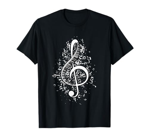 Treble Clef Keys - Piano Player Pianist Classical Music T-Shirt Small