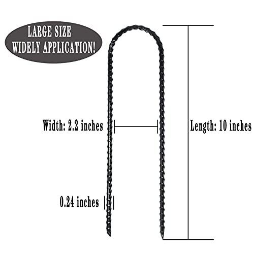 Image of 10 Inch Trampoline Wind U Stakes Solid Metal Ground Anchors(24)