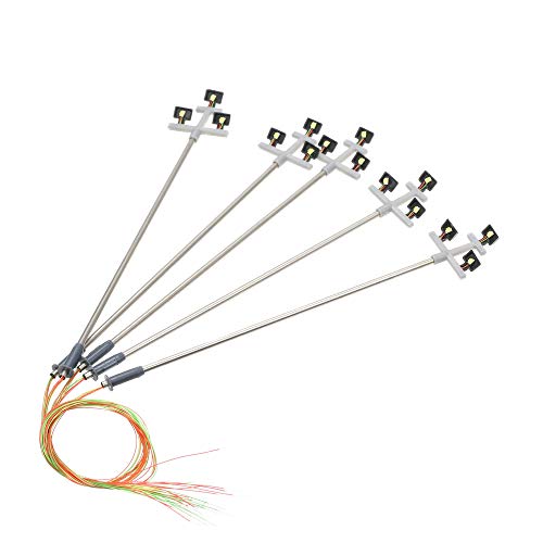 Walmeck- 5 stücke Modell Straßenbeleuchtung Layout Laternenpfahlbahn Zug Gartenspielplatz Landschaft Led Lampe Beleuchtung 1: 100 Skala 130mm Cover