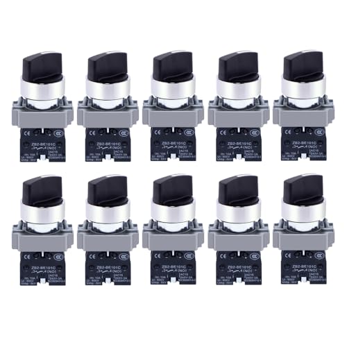 Uadme 1 NO Selector Interruptor Giratorio 2 Posiciones, 10PCS