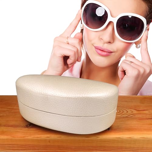 Image of MyEyeglassCase - Large Sunglasses Case - Glasses Holder with Pouch & Cloth - Eyeglass Hard shell Medium - Extra Large frames