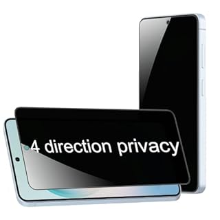 BWEDXEZ 2 Pack 360 Degree Privacy Tempered Glass for Samsung Galaxy S26 Plus Anti-Spy 4 Directions Screen Protector Film 6.7 inch