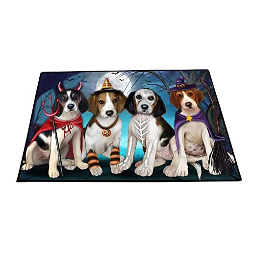 Doggie of the Day Treeing Walker Coonhound Dogs Floor Mat - Halloween Trick or Treat - Best Dog Doormat - Protector Decor - Unique Portrait Art - Premium Quality Decoration, 24"x36"