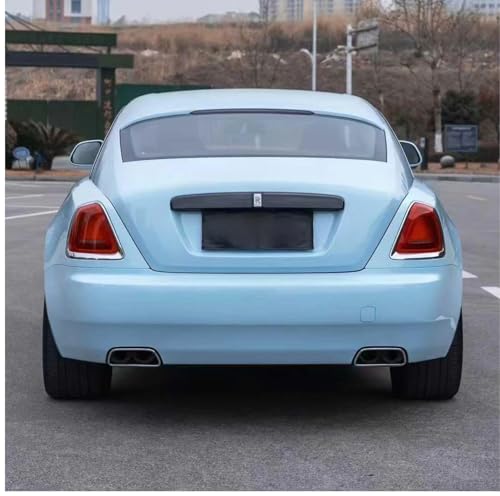 Image of WISDOM Baby Blue Glossy Vinyl Car Wrap Air Release, Self Adhesive, Vehicle wrap Sheet for Automotive Bike DIY Exterior Interior Decoration (Baby Blue Glossy, 20 Inch X 10 Feet)