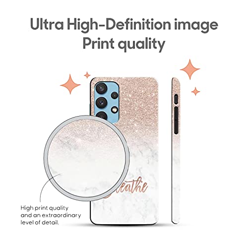 Image of COLORflow Back Cover Compatible with Samsung Galaxy A53 5G | (Best for Girls) Quotes (Breathe) Marble | Designer Printed Hard CASE Bumper Back Cover Compatible with Samsung Galaxy A53 5G
