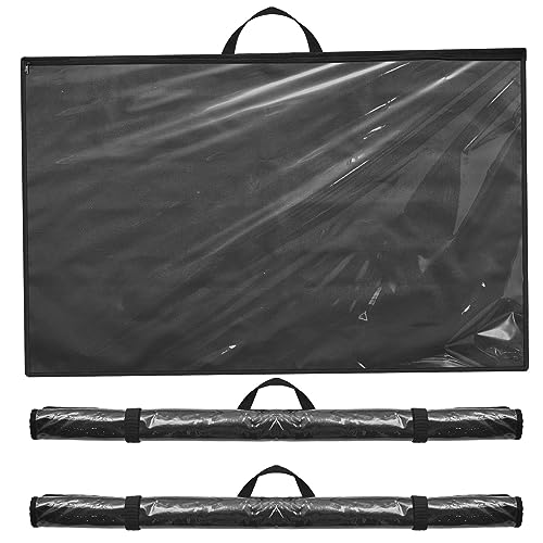 Image of Tanlade 3 Pcs Blueprint Holder Foldable Waterproof Plans Shield Waterproof Map Case Construction Plan Holder Art Portfolio Bag for Document Blueprint Map Poster Painting (18 x 24 Inch)