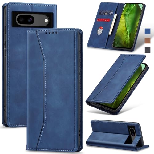 Image of Jasonyu Flip Wallet Case for Google Pixel 8A,Blue