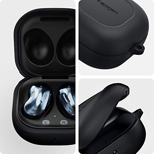Image of Spigen Core Armor | Samsung Galaxy Buds 2 /2 Pro /Pro /Core /FE /Live Case Cover [Carabiner Included] [Shock-Proof] [Light Compact] TPU - Matte Black