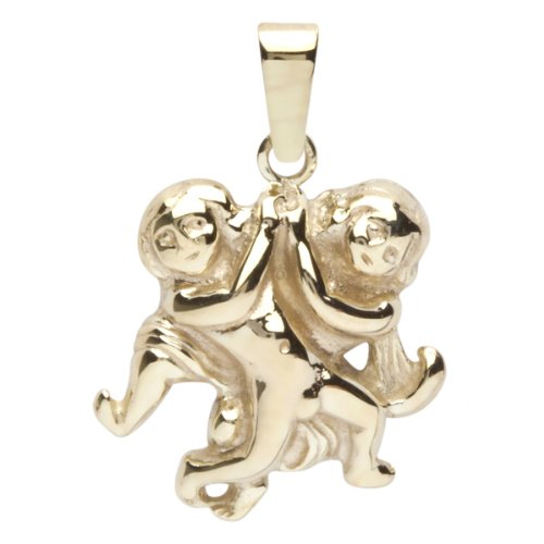 Preisvergleich Produktbild InCollections Damen-Anhänger 333 / 000 Gold, Tierkreiszeichen Zwilling 1000100530100