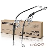 A-Premium Front Side Brake Hydraulic Hoses Compatible with Chevy, GMC and Cadillac Models - Silverado/Sierra...