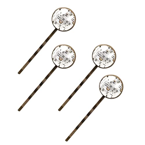 Épingles à cheveux motif bohème blanc lot de 4 pour coiffure d'été et vacances