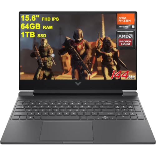 HP Victus 15 �Q�[�~���O�m�[�g�p�\�R�� 15.6�C���` FHD IPS 144Hz (AMD FreeSync Premium) AMD Hexa-core Ryzen 5 7535HS 64GB RAM 1TB SSD Radeon RX 6